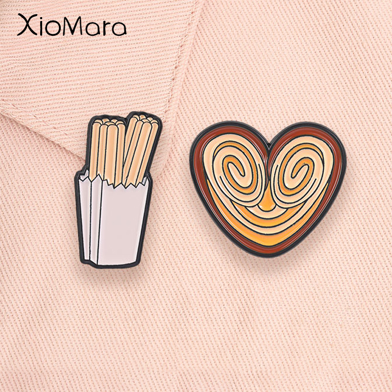 Zinc Food Snacks - Spanish Food Enamel Pins Delicious Snacks