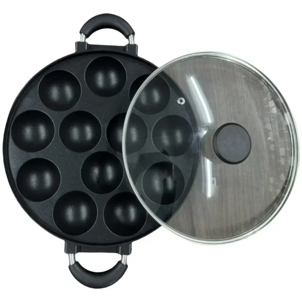 Food Snacks Distribution - Black Takoyaki Pan Aluminum Alloy Construction