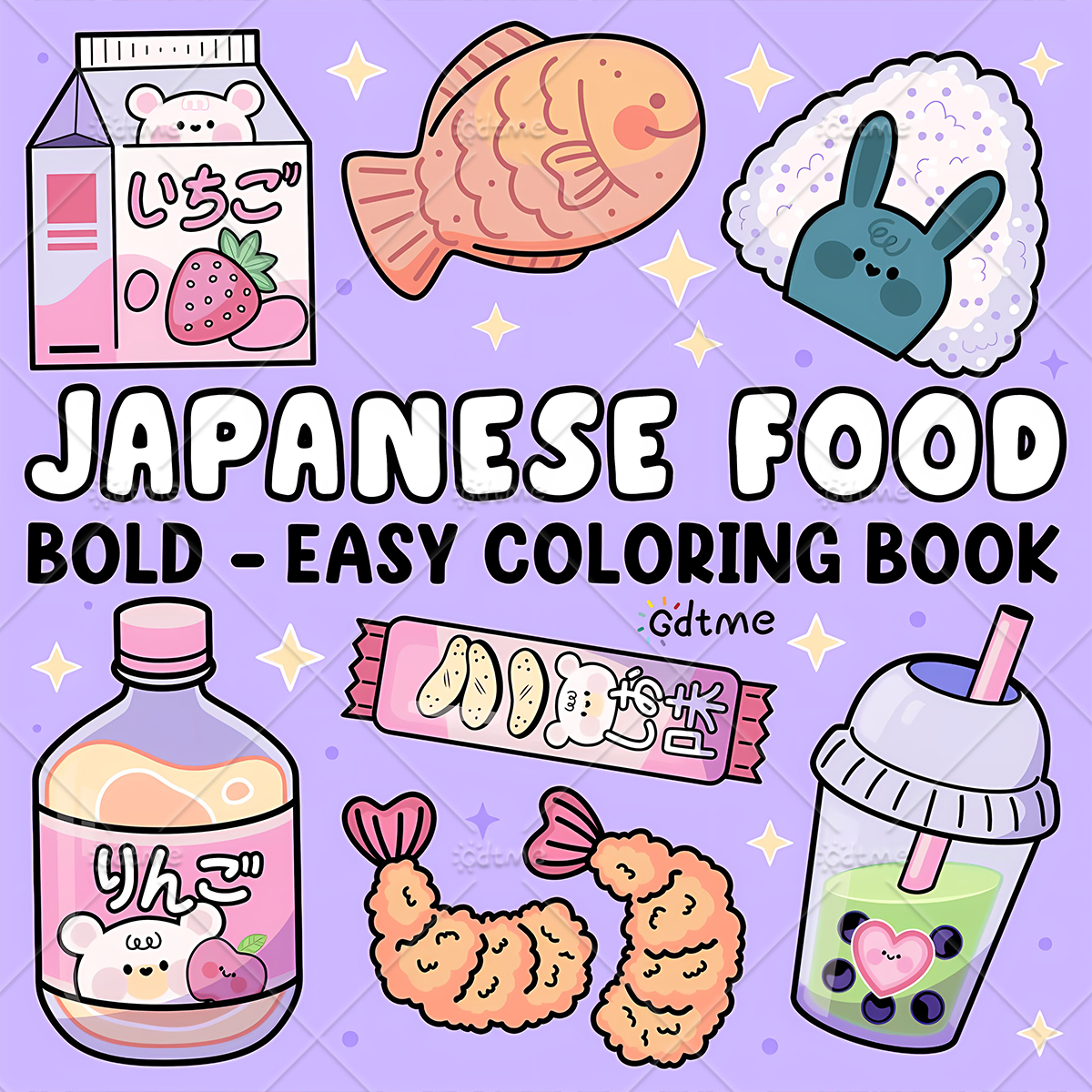 JAPANESE FOOD Bold-easy Patter - Food Y Snacks Coloring Book ulasan dan harga