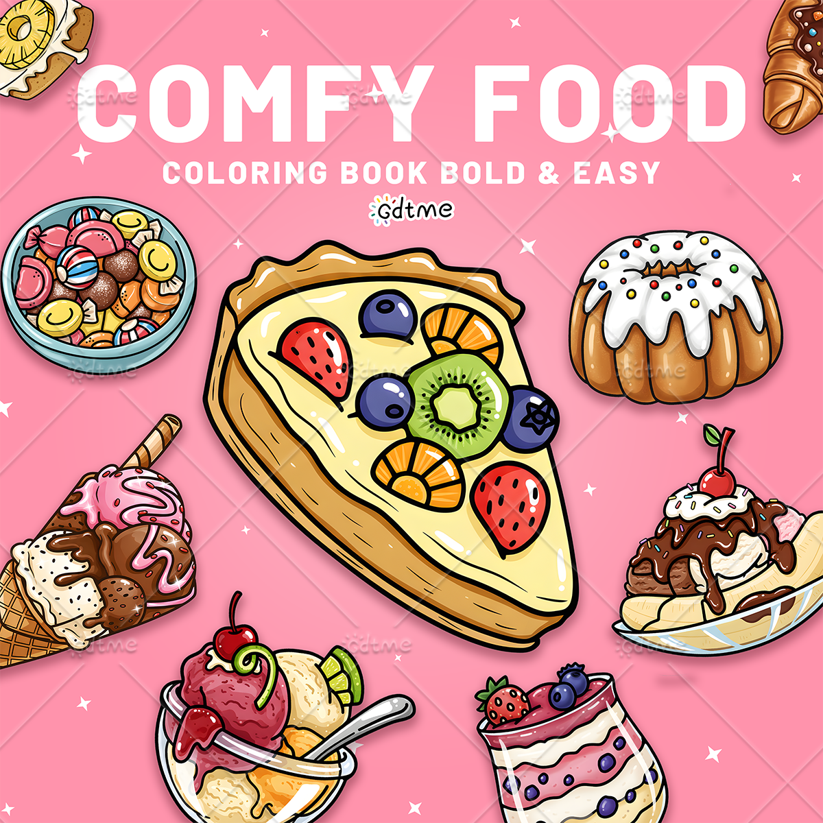 DELICIOUS FOOD Coloring Book f - Food Y Snacks Coloring Book ulasan dan harga
