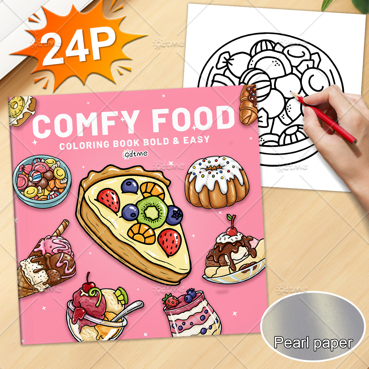 DELICIOUS FOOD Coloring Book f - Food Y Snacks Coloring Book ulasan dan harga