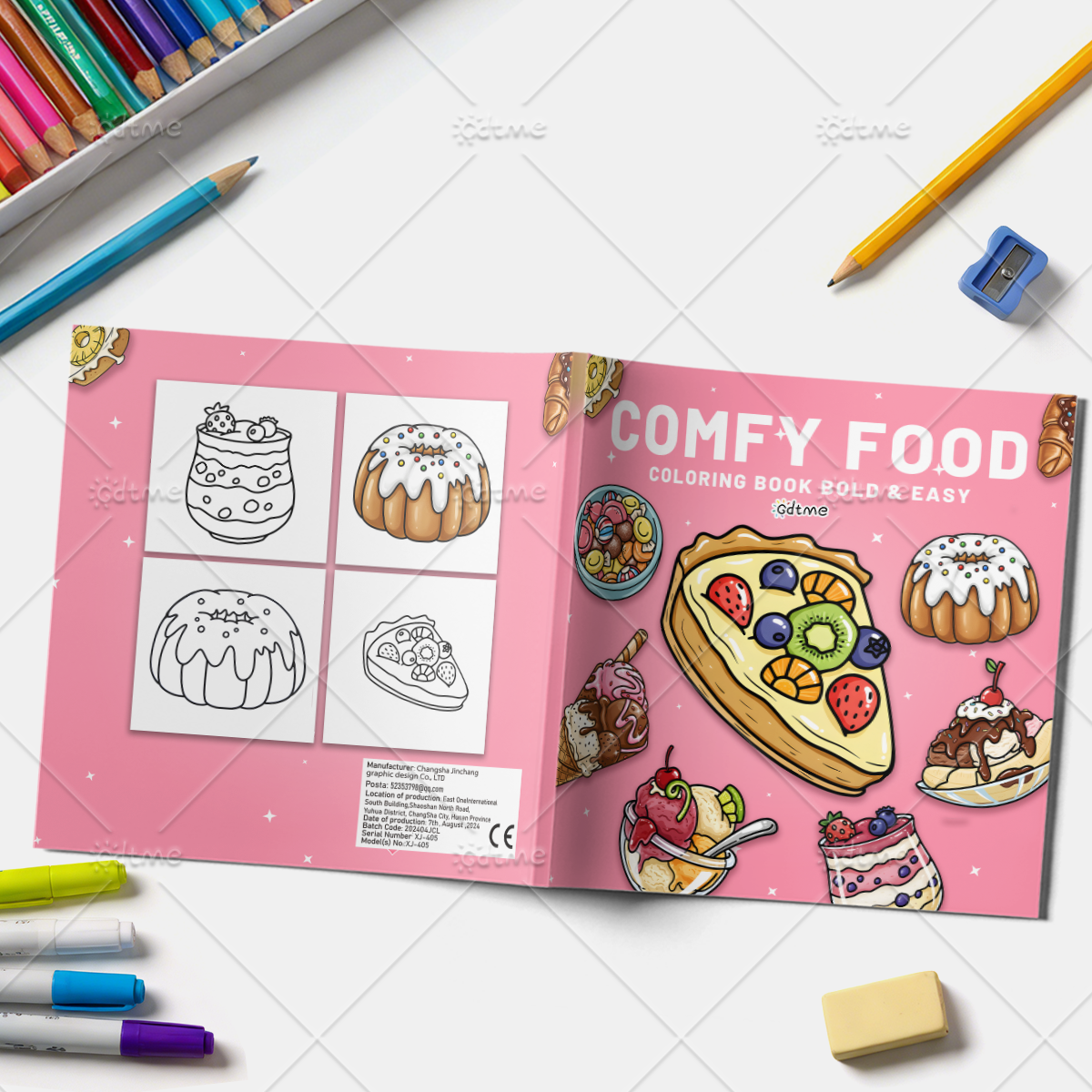 DELICIOUS FOOD Coloring Book f - Food Y Snacks Coloring Book ulasan dan harga