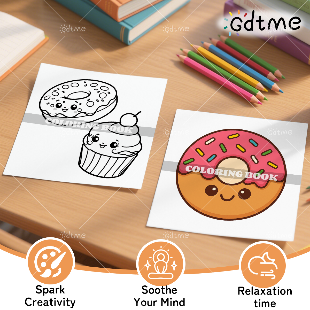 FOOD SNACKS & SWEETS Themed Co - Food Y Snacks Coloring Book ulasan dan harga