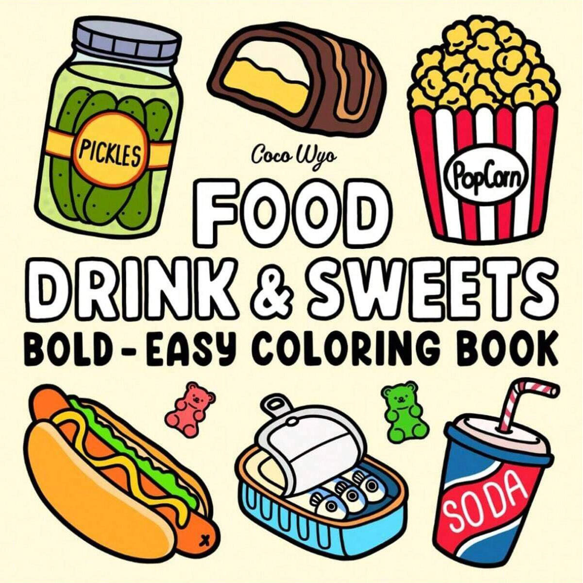 Bview Art Food Drink and Sweet - Food Y Snacks Coloring Book ulasan dan harga