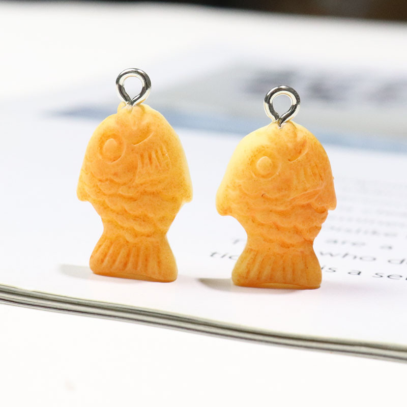 10pcs Kawaii Taiyaki Fish Char - Zinc Food Snacks ulasan dan harga