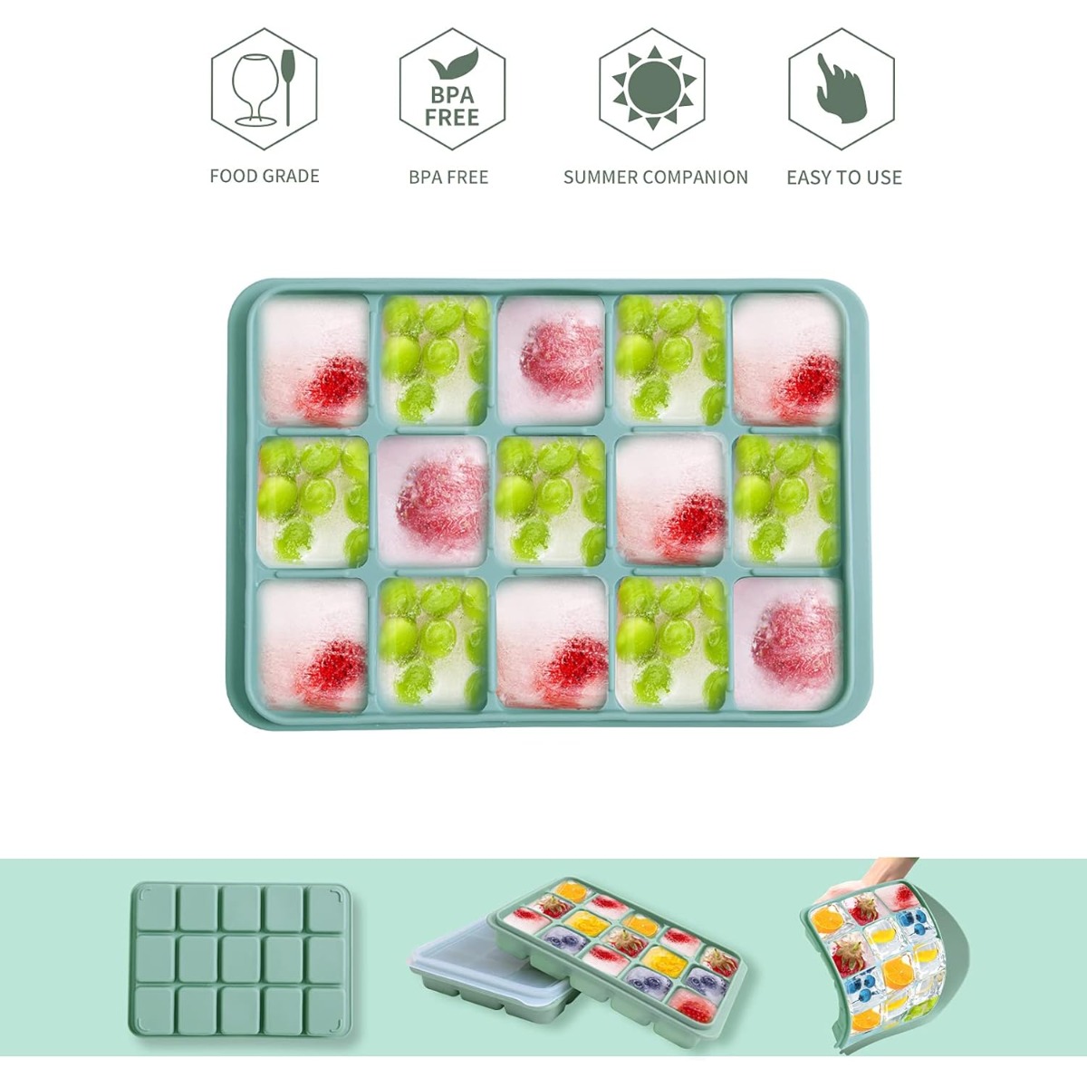 Bamboo Green Silicone Ice Cube - Homemade Food Snacks ulasan dan harga