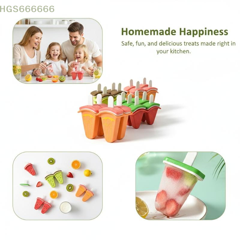 DIY Ice Cream Mold 4 6 Grids S - Homemade Food Snacks ulasan dan harga