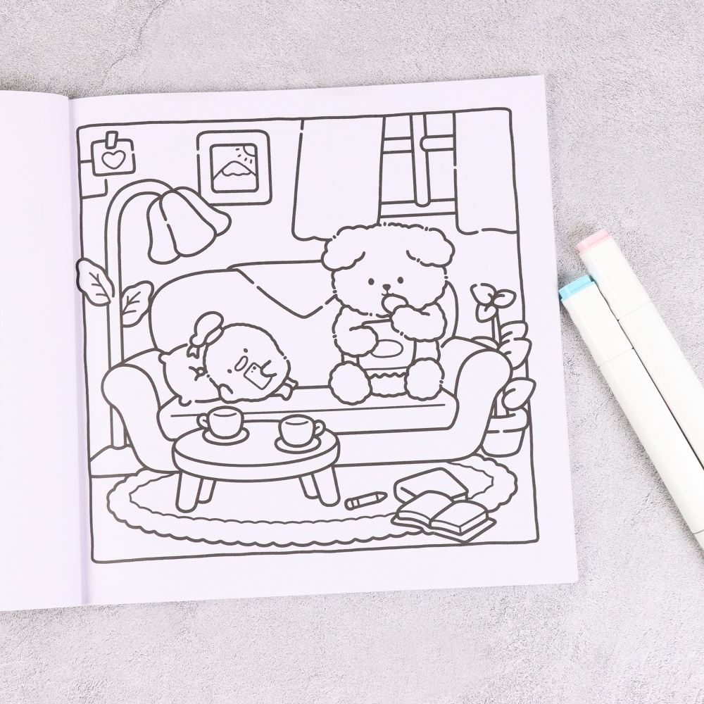Cute Bear Bakery Theme Colorin - Food Y Snacks Coloring Book ulasan dan harga