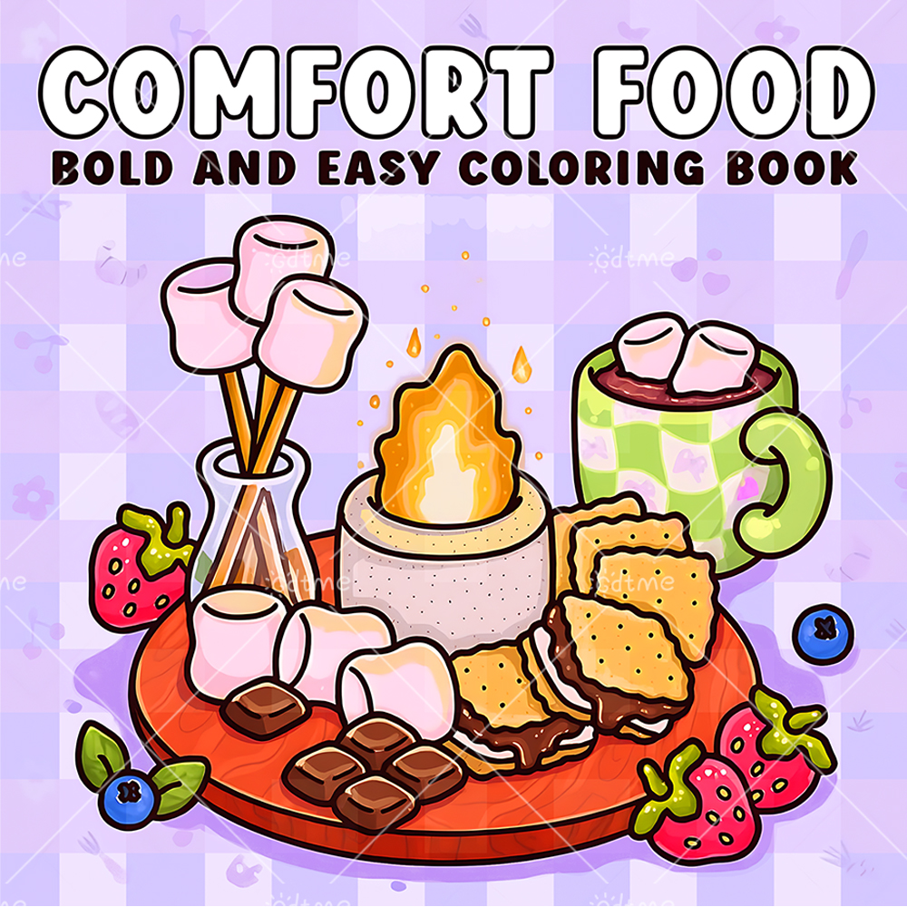 COMFORT FOOD BOLD AND EASY 24  - Food Y Snacks Coloring Book ulasan dan harga