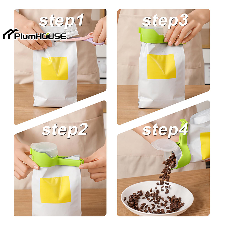 4PCS Food Bag Clips With Pour  - Food Snacks Easy ulasan dan harga