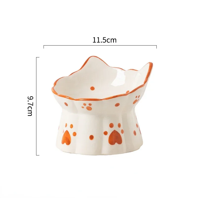Cat Ceramic Food Bowl Elevated - Food Snacks To Eat ulasan dan harga
