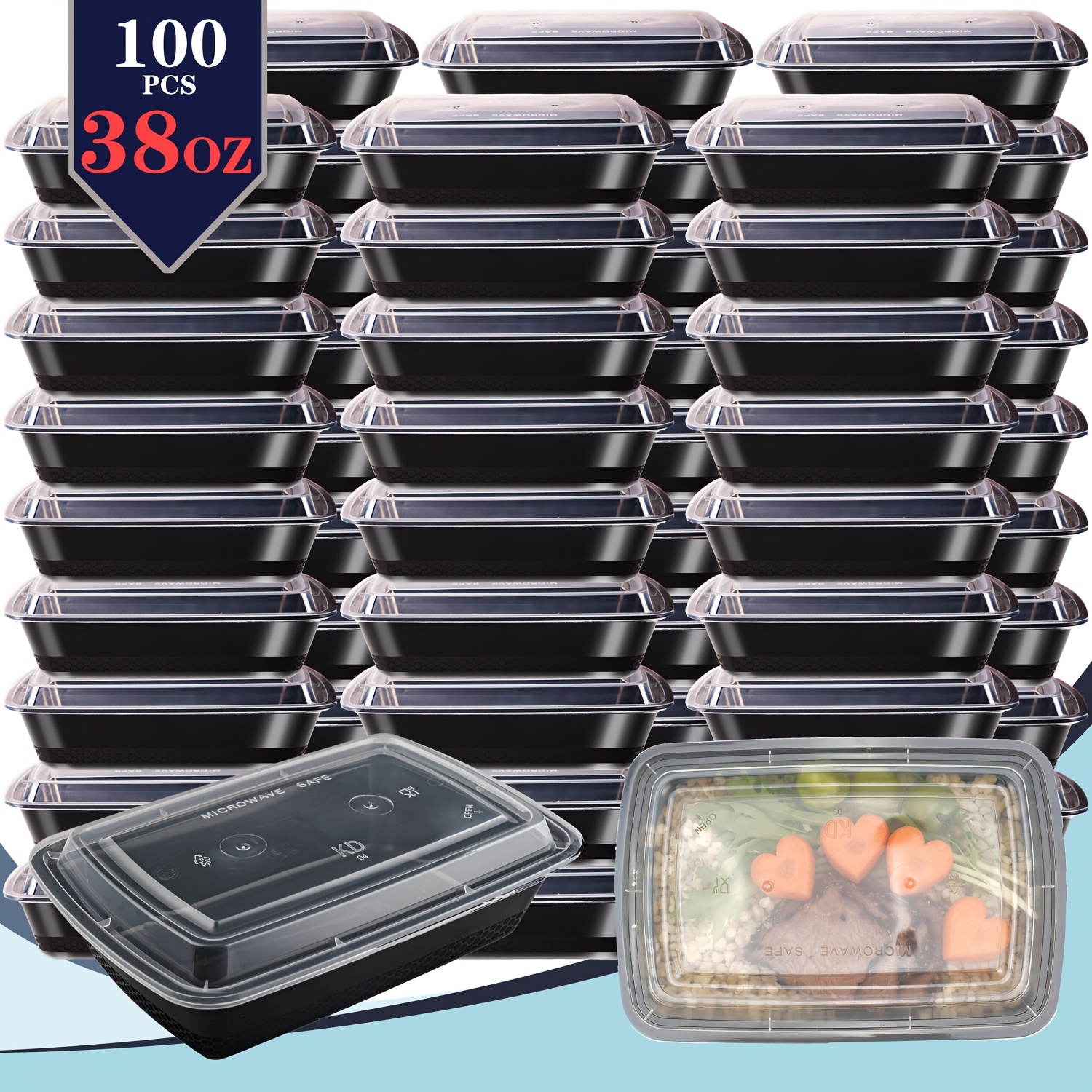 usBlack 100pcs (50 Containers  - Food & Snacks Pdf ulasan dan harga