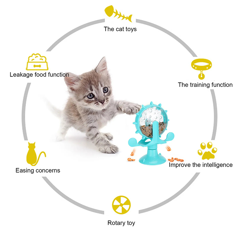 Rotating Windmill Style Cat Fo - Food Snacks Distribution ulasan dan harga