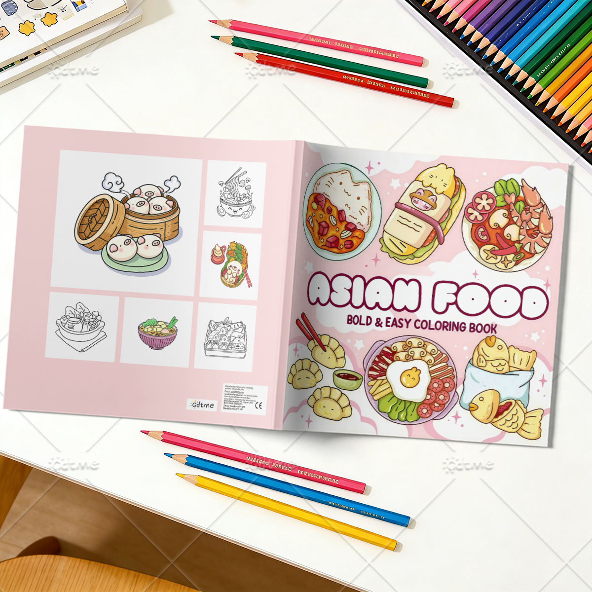 ASIAN Food Bold-easy Patterns  - Food Y Snacks Coloring Book ulasan dan harga