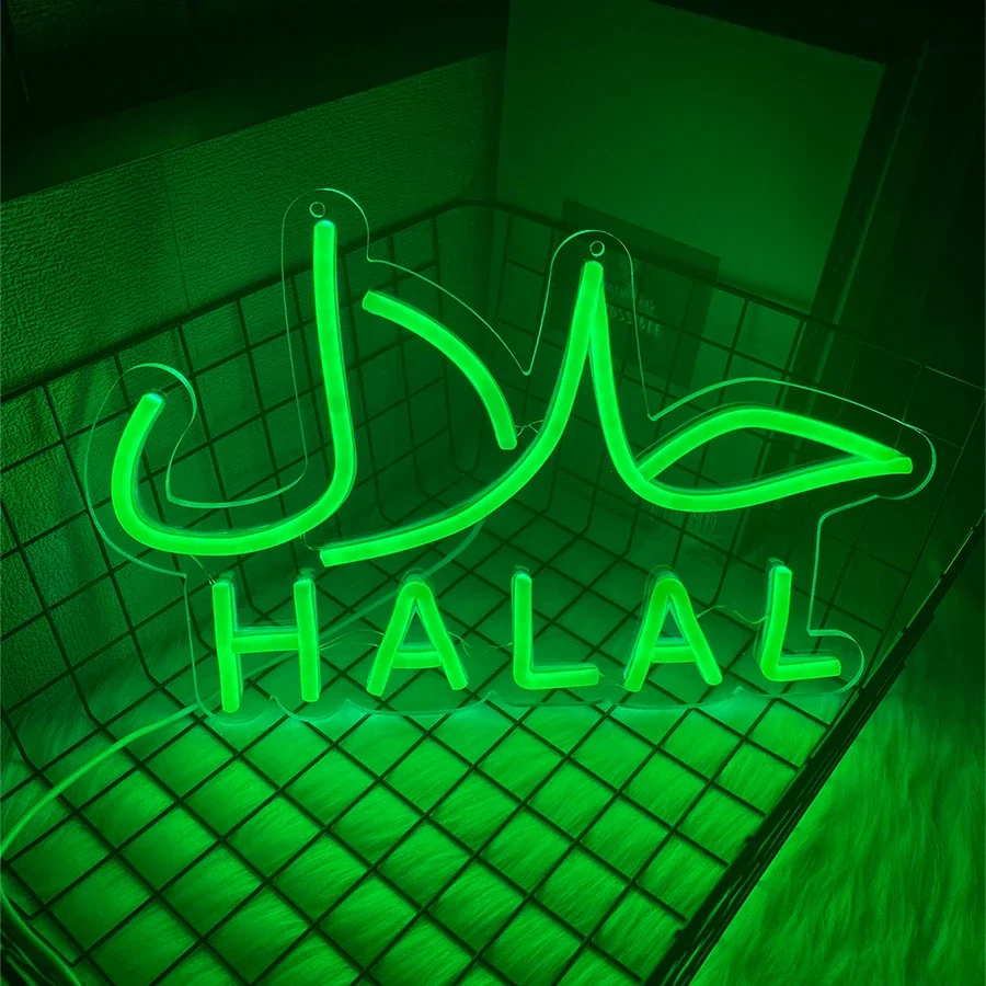 Halal Hanging Door Sign Light  - Food Snacks To Eat ulasan dan harga