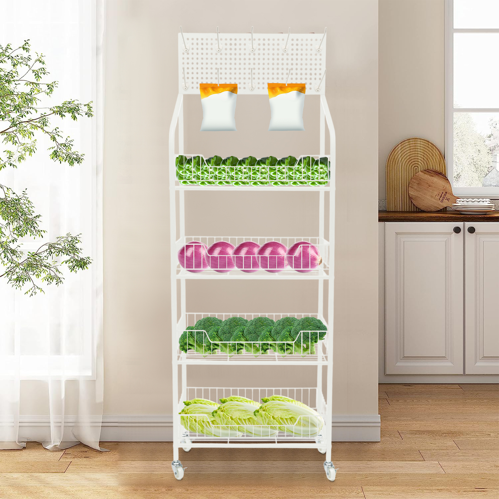 4-Tier Commercial Retail Displ - Food Snacks High In Iron ulasan dan harga