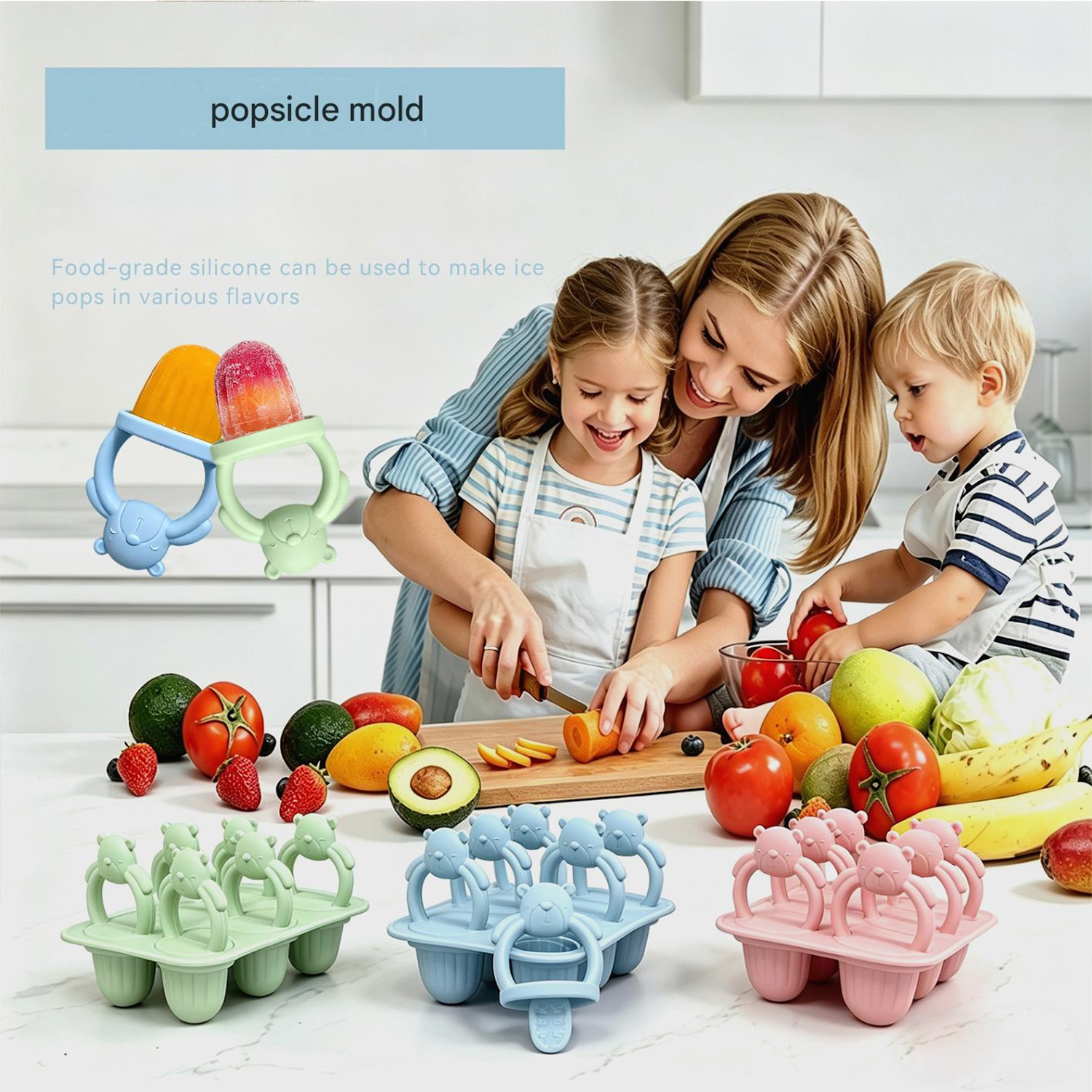 6-compartment silicone bear po - Homemade Food Snacks ulasan dan harga