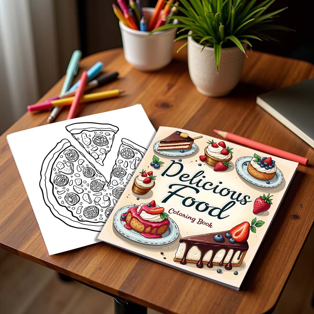 1pc Food Style Art Coloring Bo - Food Y Snacks Coloring Book ulasan dan harga