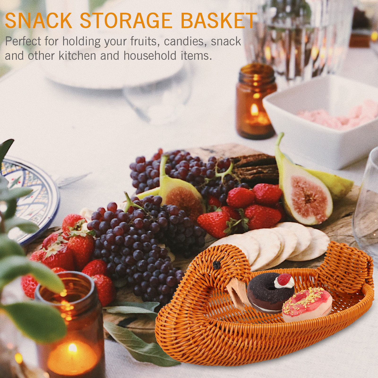 Imitation Rattan Woven Fruit B - Food Snacks Easy ulasan dan harga