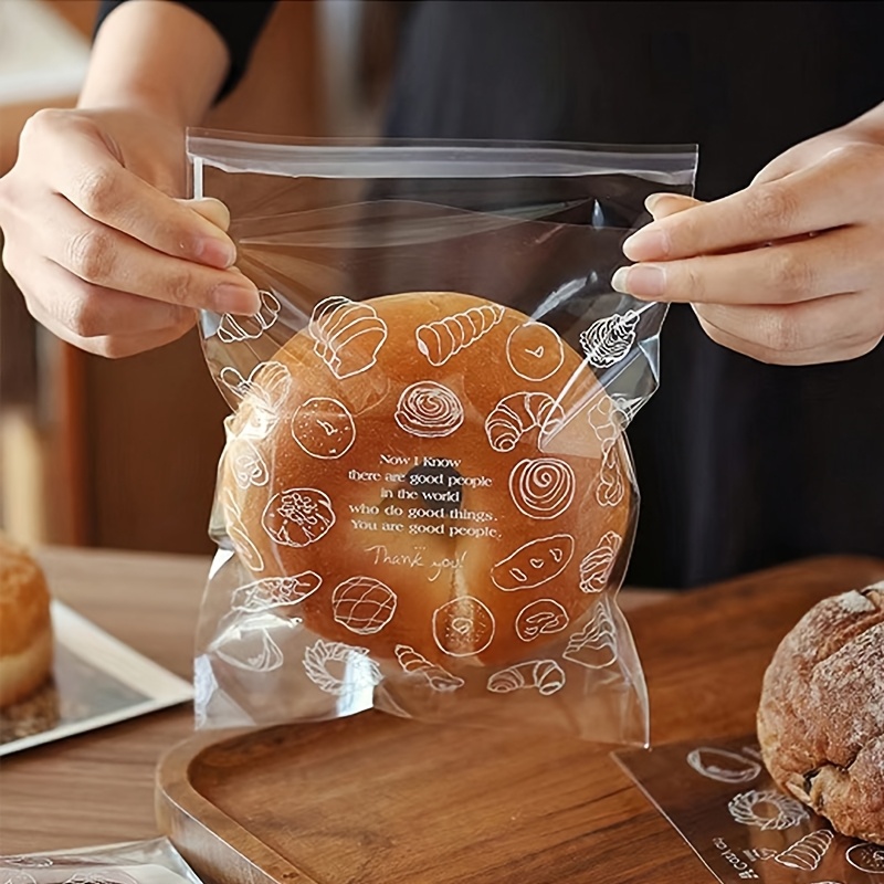 50Pcs Clear Self-Sealing Bread - Homemade Food Snacks ulasan dan harga