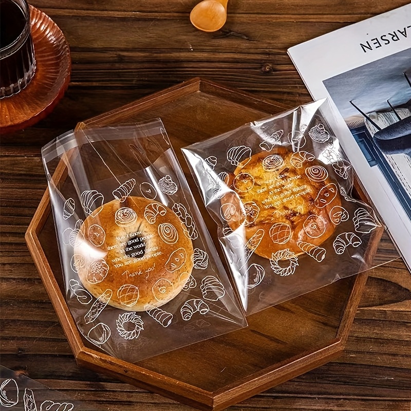 50Pcs Clear Self-Sealing Bread - Homemade Food Snacks ulasan dan harga
