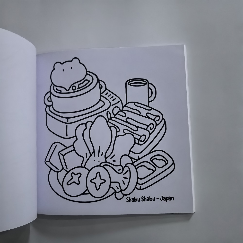 Asian Food Easy-bold Coloring  - Food Y Snacks Coloring Book ulasan dan harga