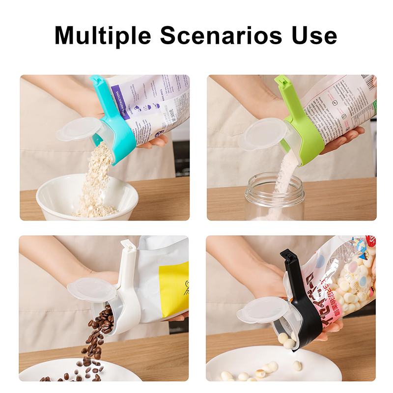 4PCS Food Bag Clips With Pour  - Food Snacks Easy ulasan dan harga