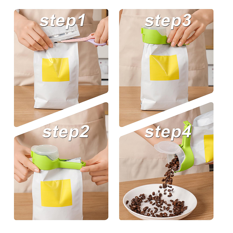 4PCS Food Bag Clips With Pour  - Food Snacks Easy ulasan dan harga