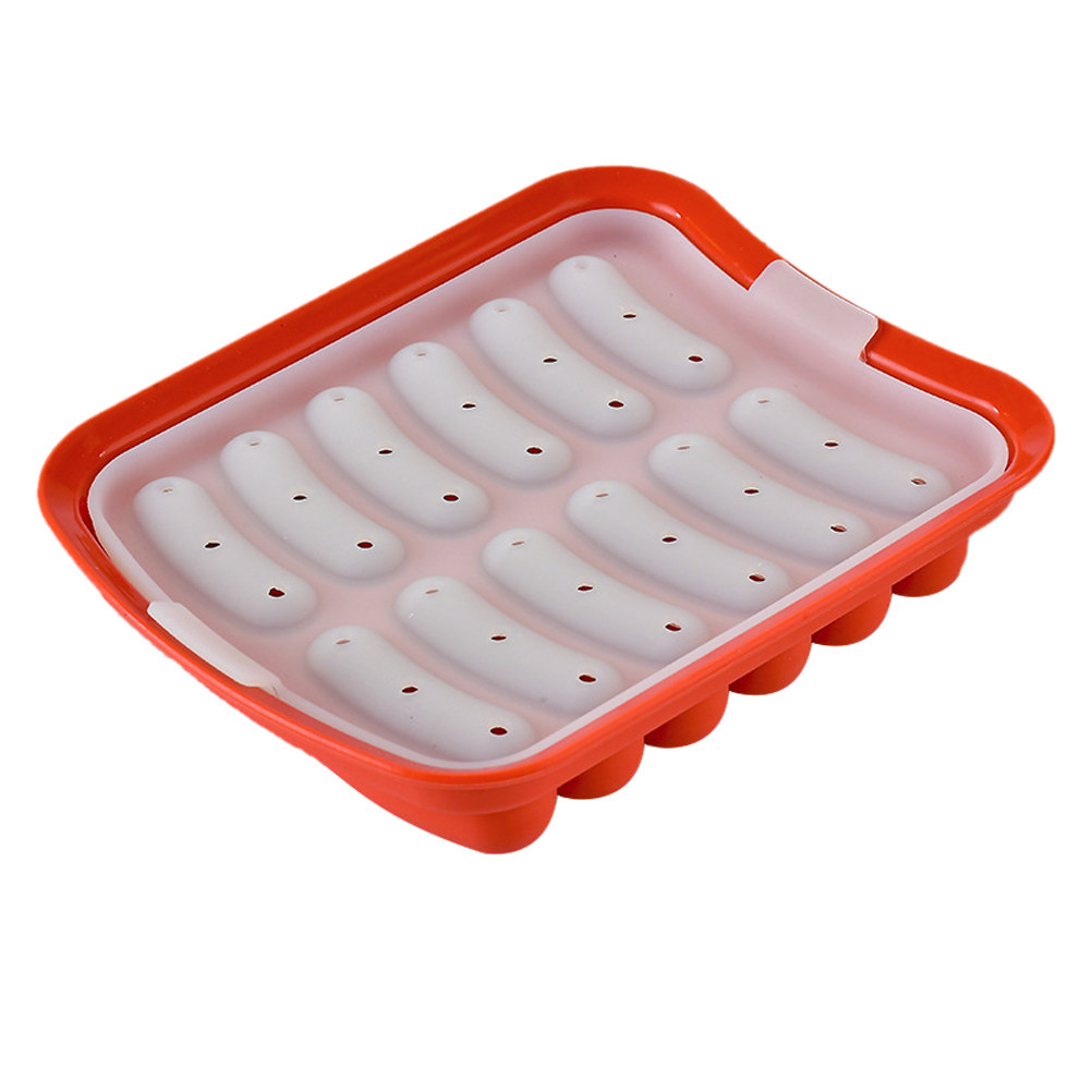 12-Cavity Silicone Sausage Mol - Homemade Food Snacks ulasan dan harga