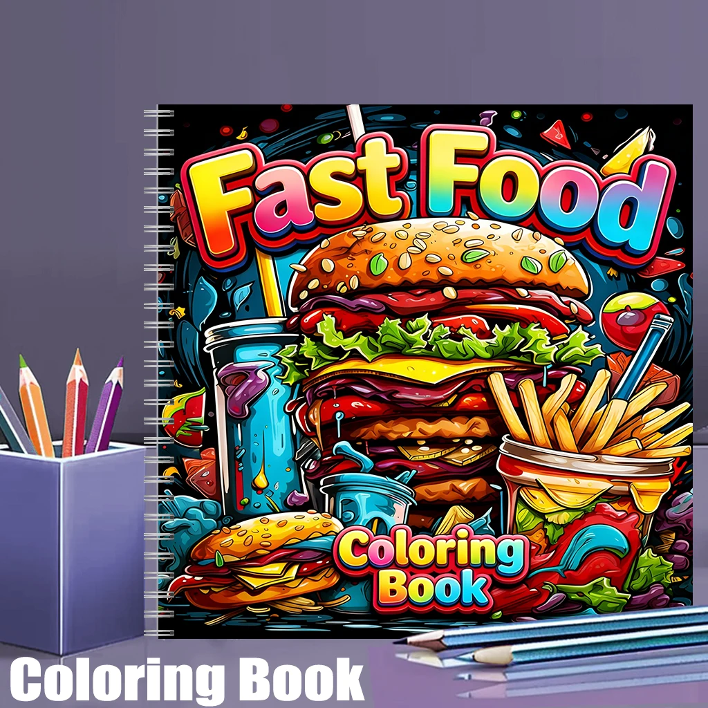 Fast Food Coloring Book for Ad - Food Y Snacks Coloring Book ulasan dan harga